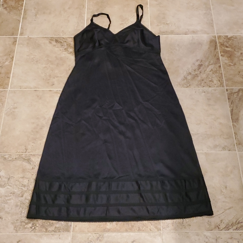 Vintage Lorraine black dress slip